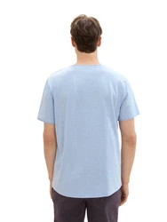 TOM TAILOR DENIM T-Shirt Hellblau/Blau/Lila
