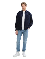 TOM TAILOR DENIM Hemd T-Shirt marine/hellgrau