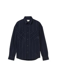 TOM TAILOR DENIM Hemd T-Shirt marine/hellgrau