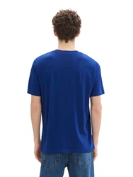 TOM TAILOR Denim T-Shirt mit Logo Print marine/weiß