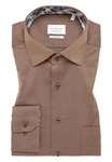 Eterna Langarmhemd MODERN FIT NON IRON Braun/Beige/Lila/Grau/Khaki
