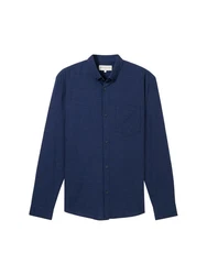 TOM TAILOR Langarmhemd, T-Shirt Dunkelblau/Hellblau
