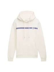 TOM TAILOR Denim Sweatshirt Hoodie mit Print Beige/Creme/Weiß