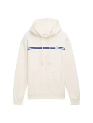 TOM TAILOR Denim Sweatshirt Hoodie mit Print Beige/Creme/Weiß