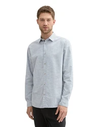 TOM TAILOR T-Shirt Grau/Hellblau/Blau