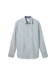 TOM TAILOR T-Shirt Grau/Hellblau/Blau