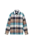 TOM TAILOR Langarmhemd T-Shirt Hellblau/Blau/Mischfarben/Beige/Creme/Braun