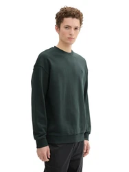TOM TAILOR Sweatshirt Dunkelgrün/Grün