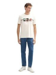 TOM TAILOR T-Shirt Beige/Khaki/Weiß/Schwarz