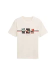 TOM TAILOR T-Shirt Beige/Khaki/Weiß/Schwarz