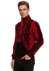 Rusty Neal Strickpullover Design Rot/Dunkelrot