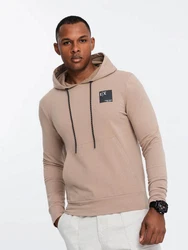 OMBRE Kapuzenshirt Herren Känguru-Sweatshirt mit Kapuze Beige/Khaki/Braun/Gold