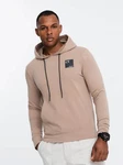 OMBRE Kapuzenshirt Herren Känguru-Sweatshirt mit Kapuze Beige/Khaki/Braun/Gold