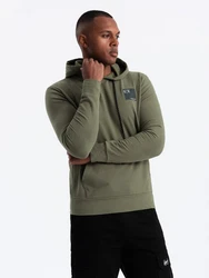OMBRE Kapuzenshirt Herren Känguru-Sweatshirt mit Kapuze Dunkelgrün/Khaki