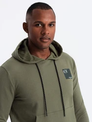 OMBRE Kapuzenshirt Herren Känguru-Sweatshirt mit Kapuze Dunkelgrün/Khaki