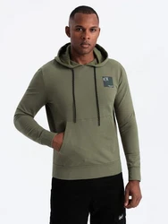 OMBRE Kapuzenshirt Herren Känguru-Sweatshirt mit Kapuze Dunkelgrün/Khaki