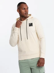 OMBRE Kapuzenshirt Herren Känguru-Sweatshirt mit Kapuze Beige/Khaki/Weiß/Creme