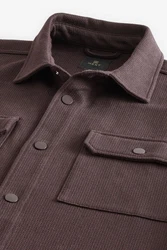 Next Jersey-Hemdjacke mit Struktur (1-St) Dunkelbraun/Braun/Dunkelrot/Lila/Grau