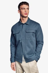 Next Jersey-Hemdjacke mit Struktur (1-St) Blau/Grau/Hellblau/Dunkelblau