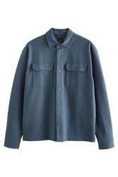 Next Jersey-Hemdjacke mit Struktur (1-St) Blau/Grau/Hellblau/Dunkelblau