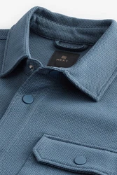 Next Jersey-Hemdjacke mit Struktur (1-St) Blau/Grau/Hellblau/Dunkelblau