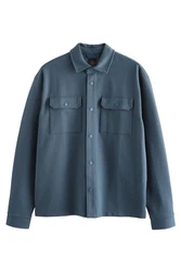 Next Jersey-Hemdjacke mit Struktur (1-St) Blau/Grau/Hellblau/Dunkelblau