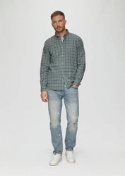s.Oliver Langarmhemd Regular Fit mit Button-Down-Kragen Grün/Blau/Dunkelgrün/Hellblau/Hellgrün