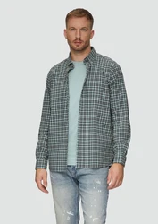 s.Oliver Langarmhemd Regular Fit mit Button-Down-Kragen Grün/Blau/Dunkelgrün/Hellblau/Hellgrün