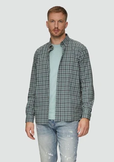 s.Oliver Langarmhemd Regular Fit mit Button-Down-Kragen