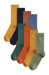 Kurzsocken Herrensocken mit Stickerei (8-Paar)