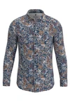 Desoto Langarmhemd Kent Blau/Hellblau
