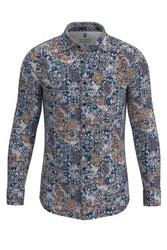 Desoto Langarmhemd Kent Blau/Hellblau