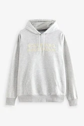 Next Kapuzensweatshirt Hoodie mit Grafik-Print Grau/Silber/Hellgrau/Braun