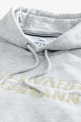 Next Kapuzensweatshirt Hoodie mit Grafik-Print Grau/Silber/Hellgrau/Braun