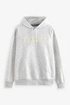 Next Kapuzensweatshirt Hoodie mit Grafik-Print Grau/Silber/Hellgrau/Braun