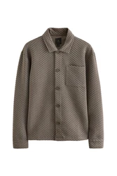 Next Premium Strukturierte Hemdjacke Khaki/Beige/Braun/Dunkelgrün/Grau