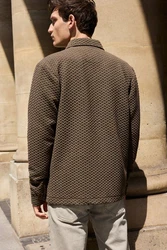 Next Premium Strukturierte Hemdjacke Khaki/Beige/Braun/Dunkelgrün/Grau