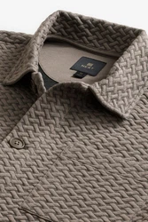 Next Premium Strukturierte Hemdjacke Khaki/Beige/Braun/Dunkelgrün/Grau