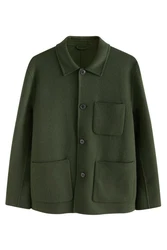 Next Hemdjacke Dunkelgrün/Grün