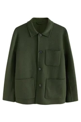 Next Hemdjacke Dunkelgrün/Grün