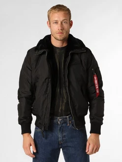 Alpha Industries Winterjacke Schwarz/Dunkelrot/Grau/Rot