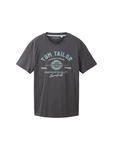 TOM TAILOR T-Shirt mit Logo-Print trkis/hellgrau/dunkelgrau