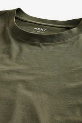 Next Langarmshirt Rundhalsshirt Regular Fit Dunkelgrün