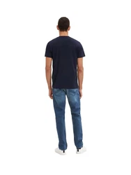 TOM TAILOR T-Shirt marine/weiß
