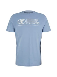 TOM TAILOR T-Shirt Hellblau/Blau/Grau