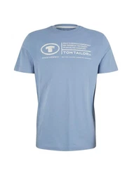 TOM TAILOR T-Shirt Hellblau/Blau/Grau