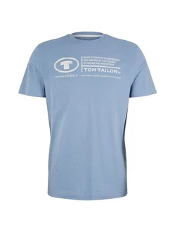 TOM TAILOR T-Shirt Hellblau/Blau/Grau