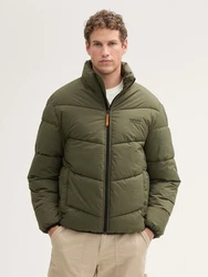 TOM TAILOR DENIM Jacke Puffer Steppjacke Anorak Dunkelgrün/Khaki