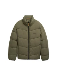 TOM TAILOR DENIM Jacke Puffer Steppjacke Anorak Dunkelgrün/Khaki