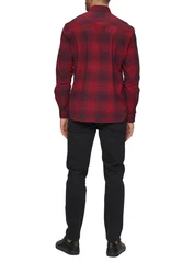 s.Oliver Langarmhemd Regular Fit mit Button-Down-Kragen Dunkelrot/Rot/Lila